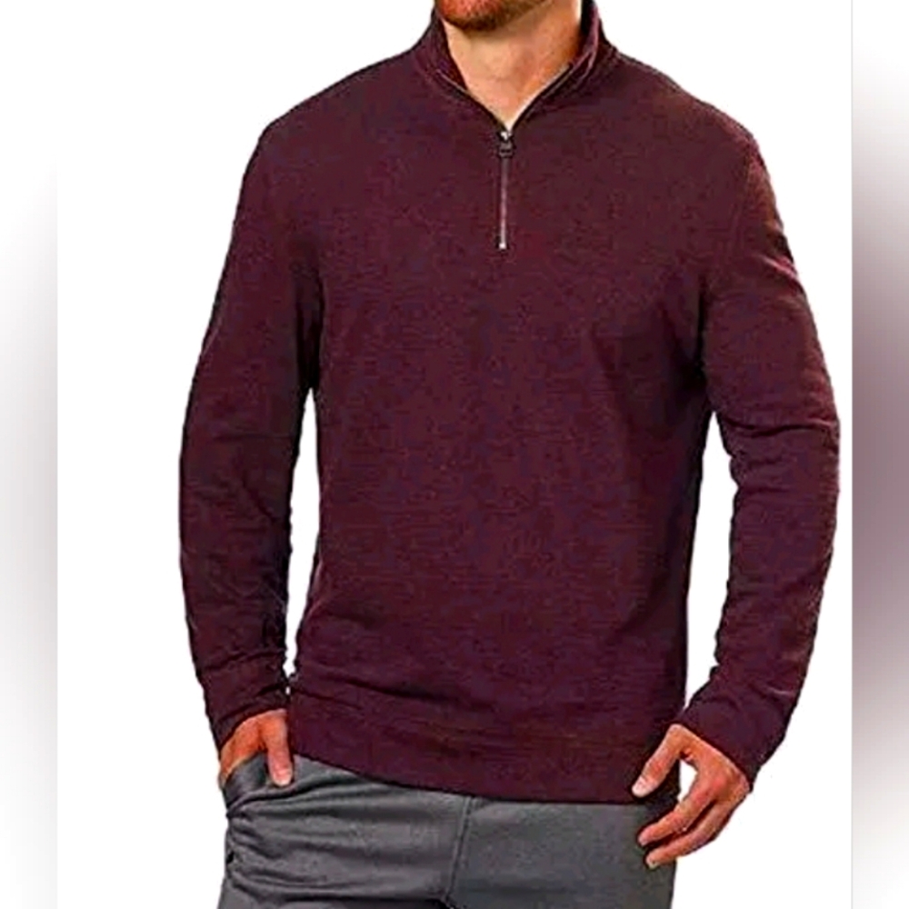 Like new men's Van Heusen deep red burgundy pull over